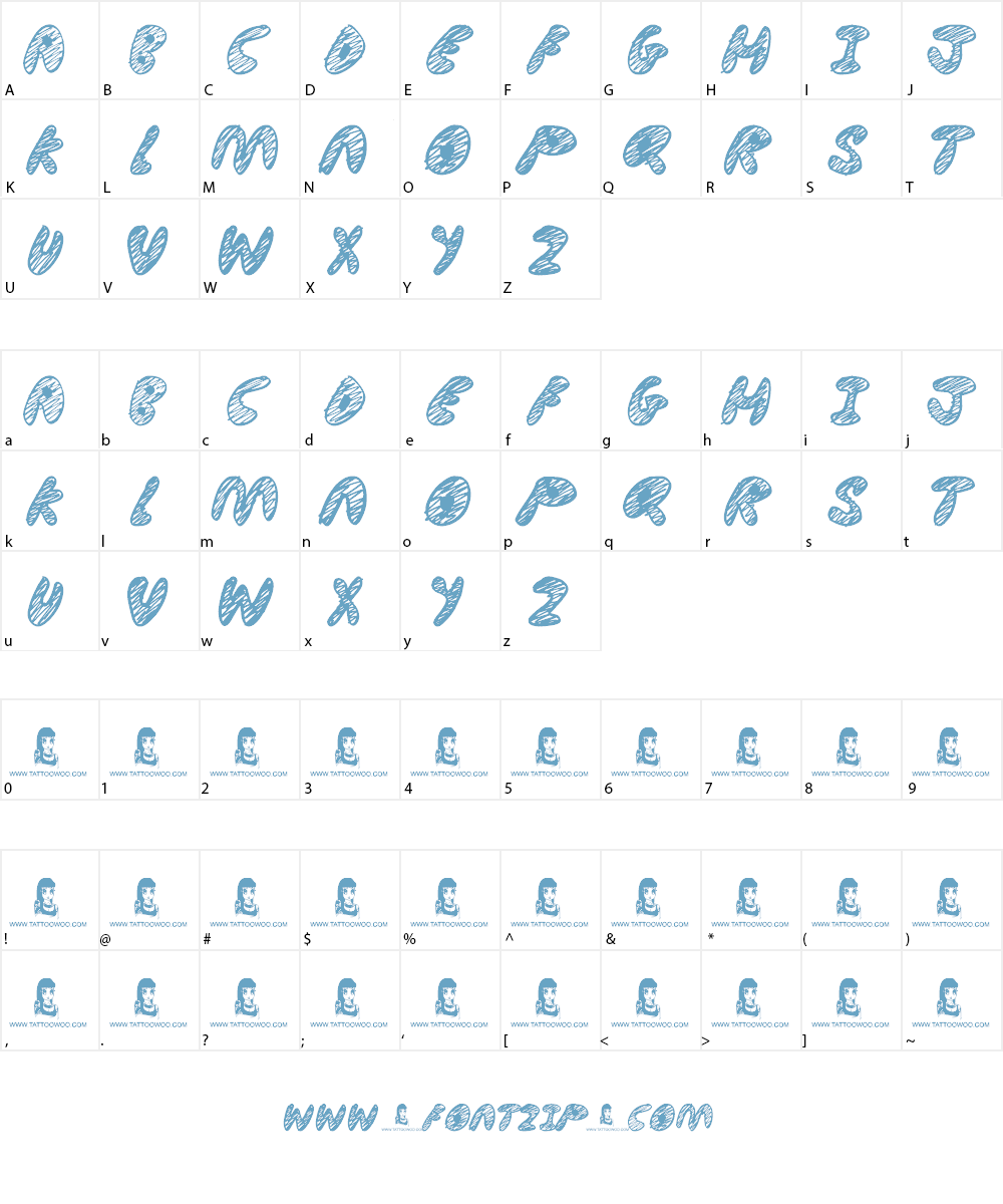 Ultimate Chaos Font Character